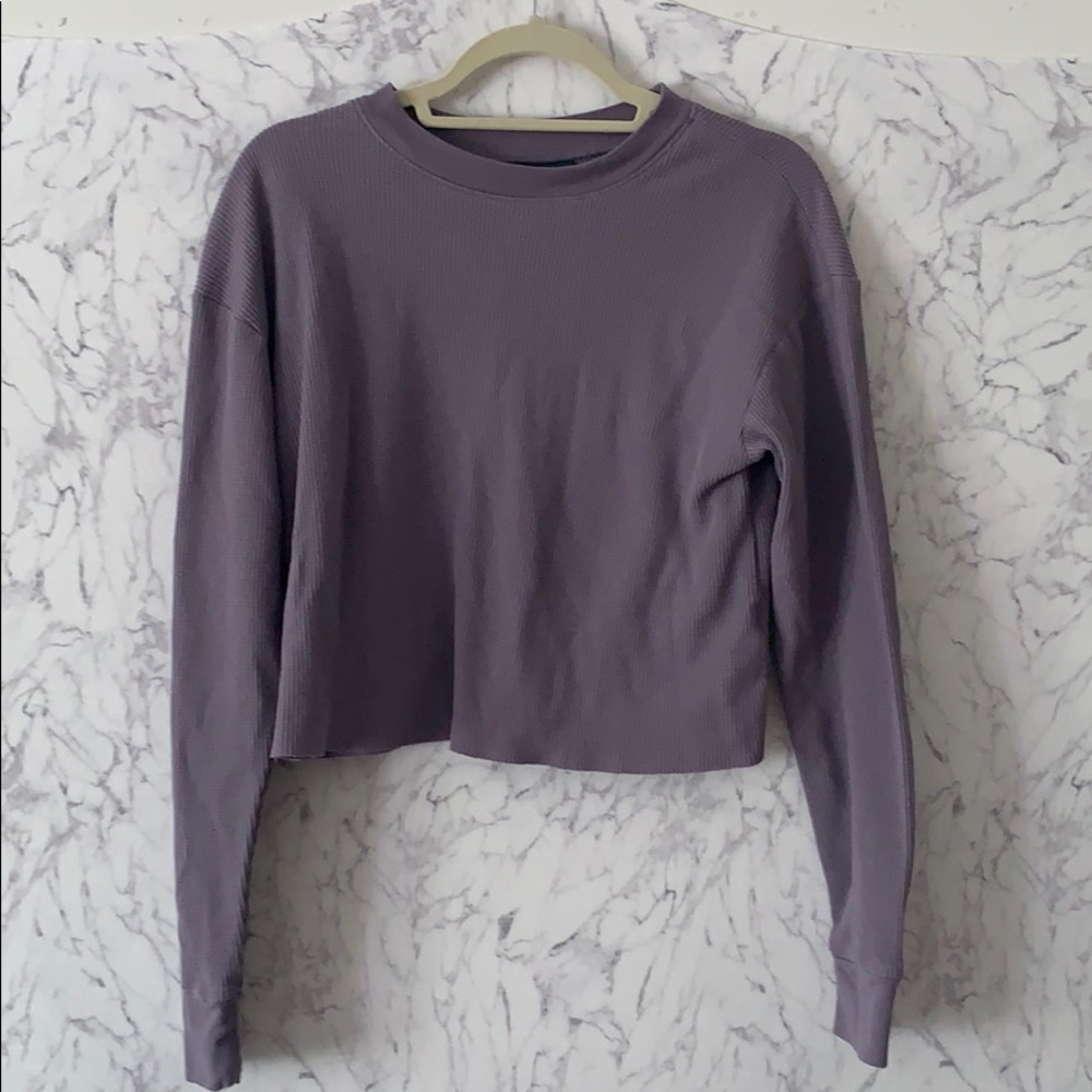 TARGET Purple Long Sleeve Crop Top